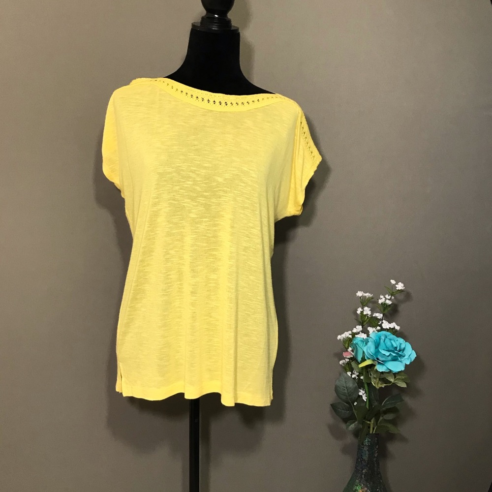 Christopher & Banks Yellow Crochet Top - Picture 8 of 8